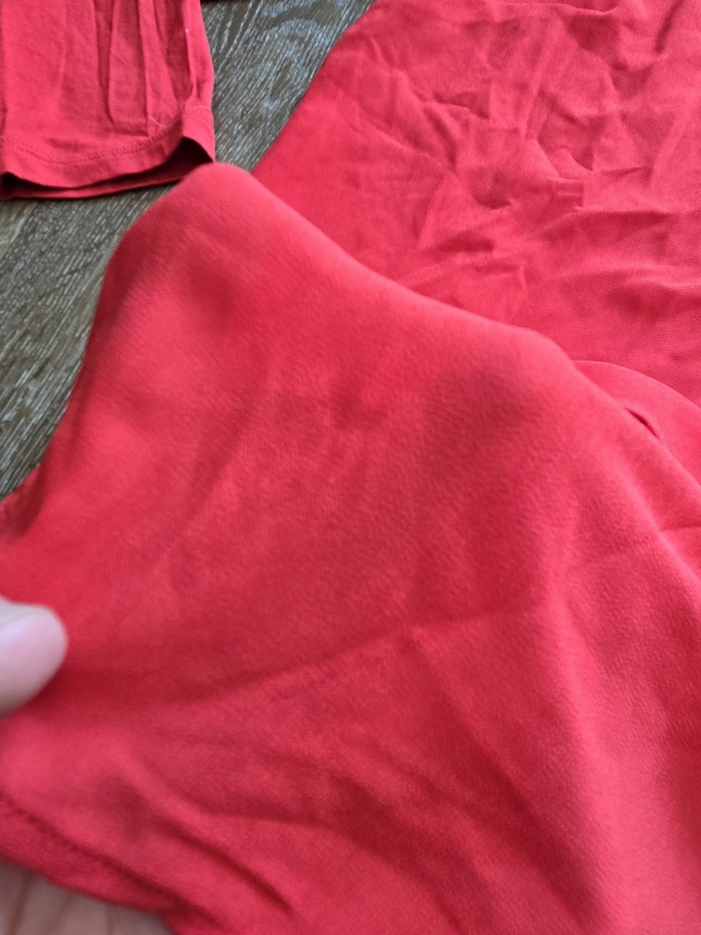 MICHAEL KORS Layered V-Neck Red Tunic Top - Picture 5 of 6